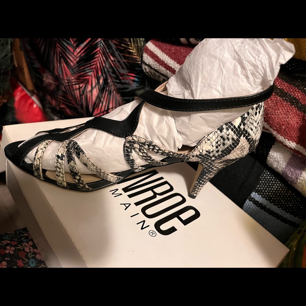 COPY - COPY - New in box snake skin print heels Sz 11
